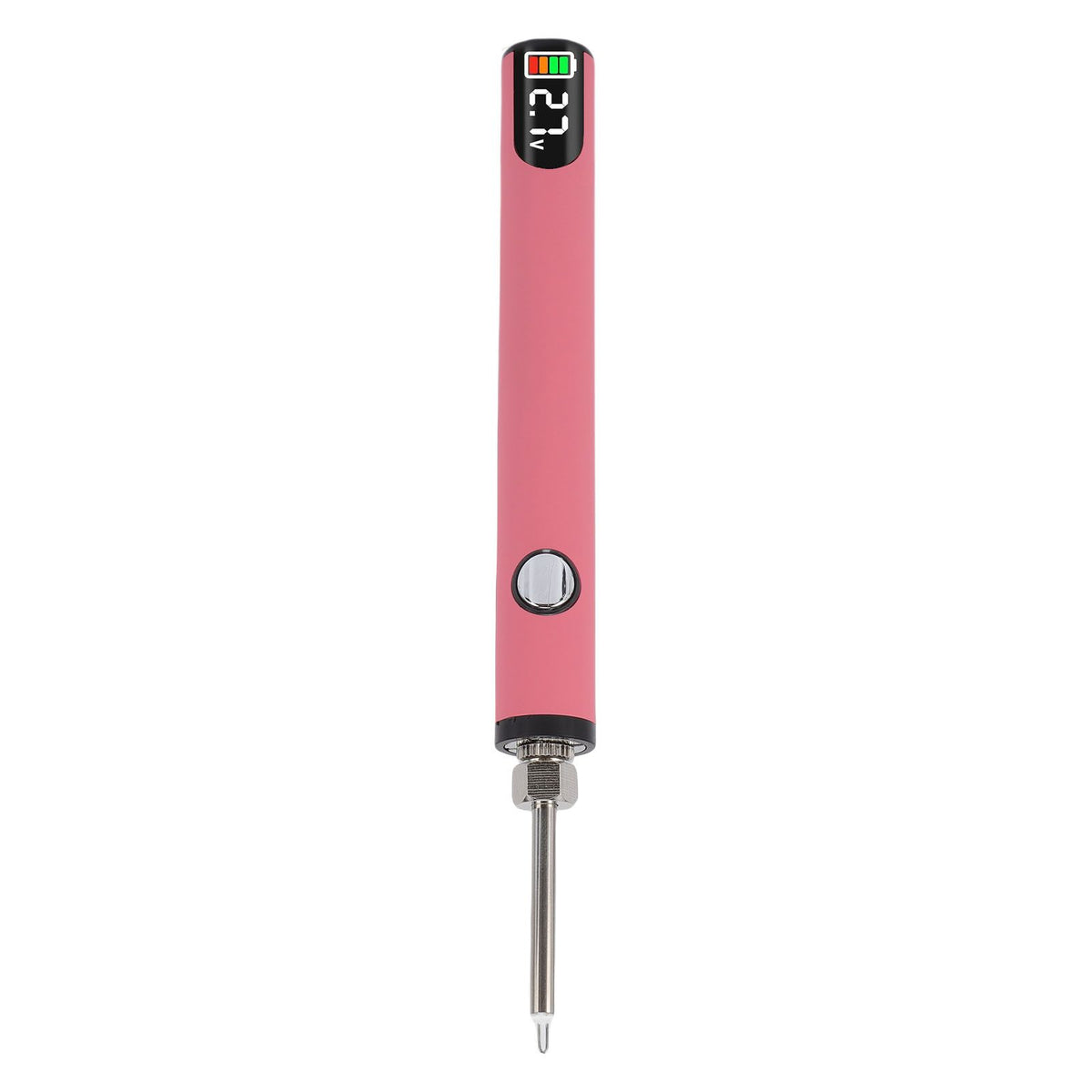Thread Burning Pen Kit Rechargeable for Jewelry Making Beading Leather Craft Sewing Weaving Stringing Portable Digital Display Pink