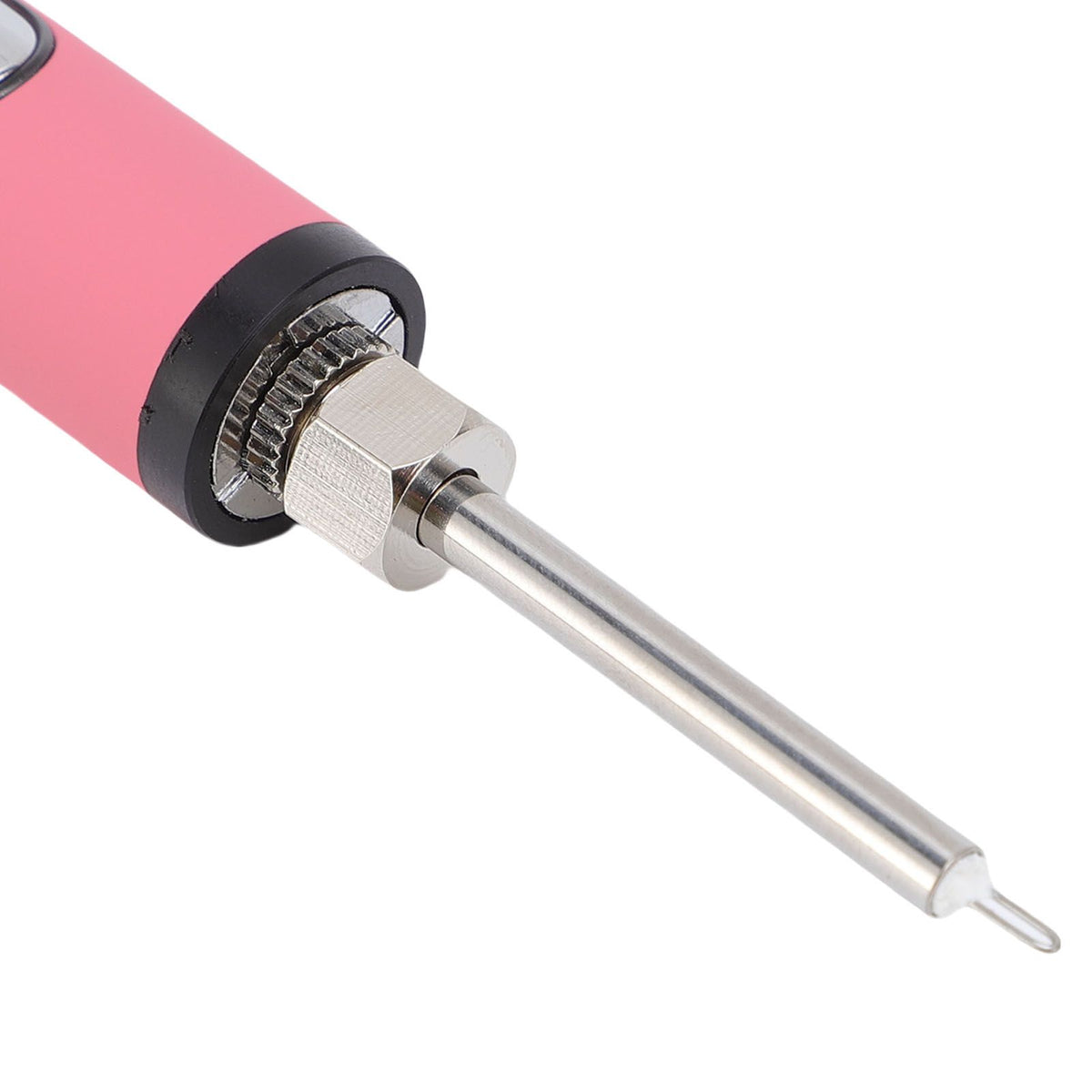 Thread Burning Pen Kit Rechargeable for Jewelry Making Beading Leather Craft Sewing Weaving Stringing Portable Digital Display Pink