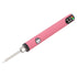 Thread Burning Pen Kit Rechargeable for Jewelry Making Beading Leather Craft Sewing Weaving Stringing Portable Digital Display Pink