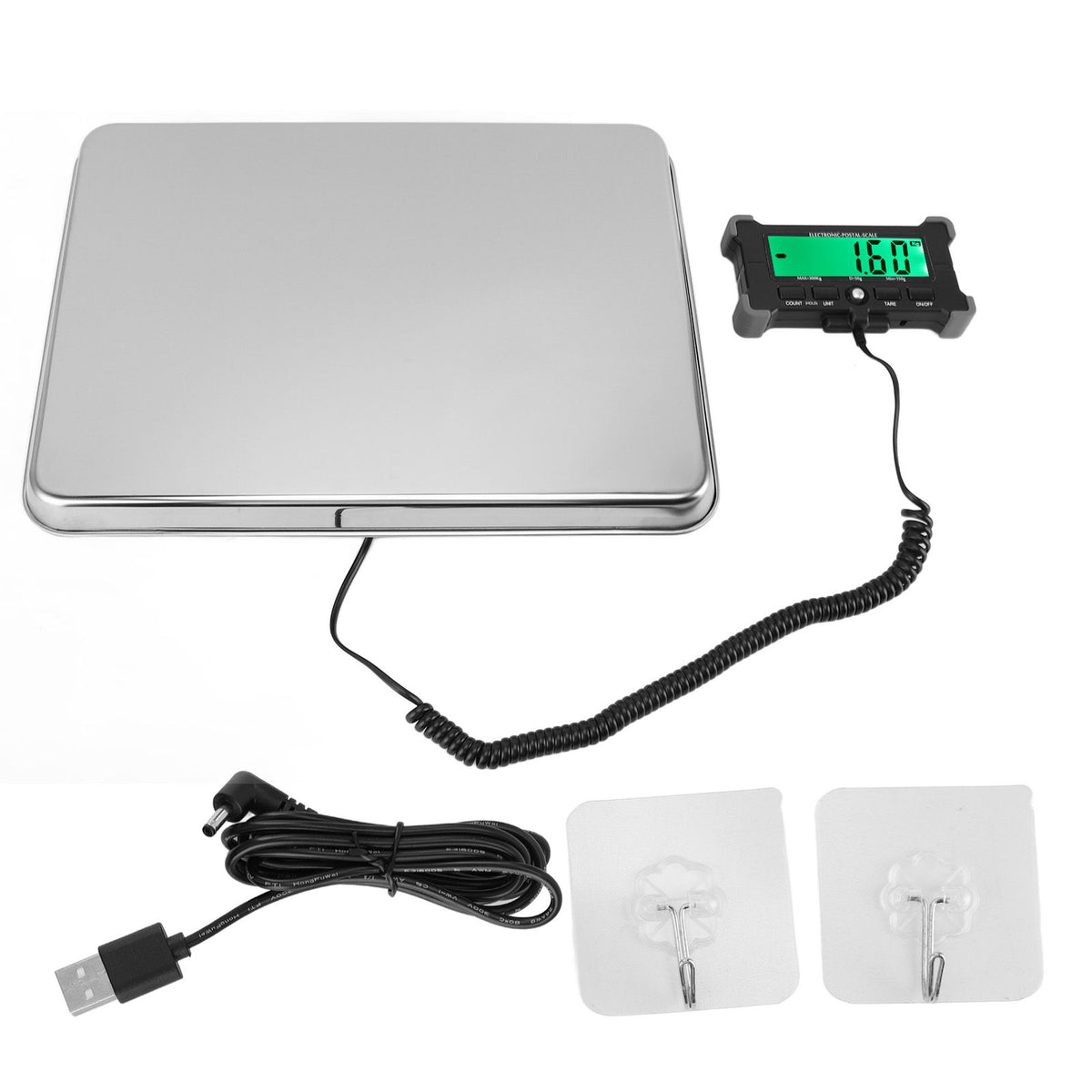 Electronic Postal Scale LCD High Definition Large Screen Postal Scale Portable Digital Postal Scale for Express Delivery 120KG/10G