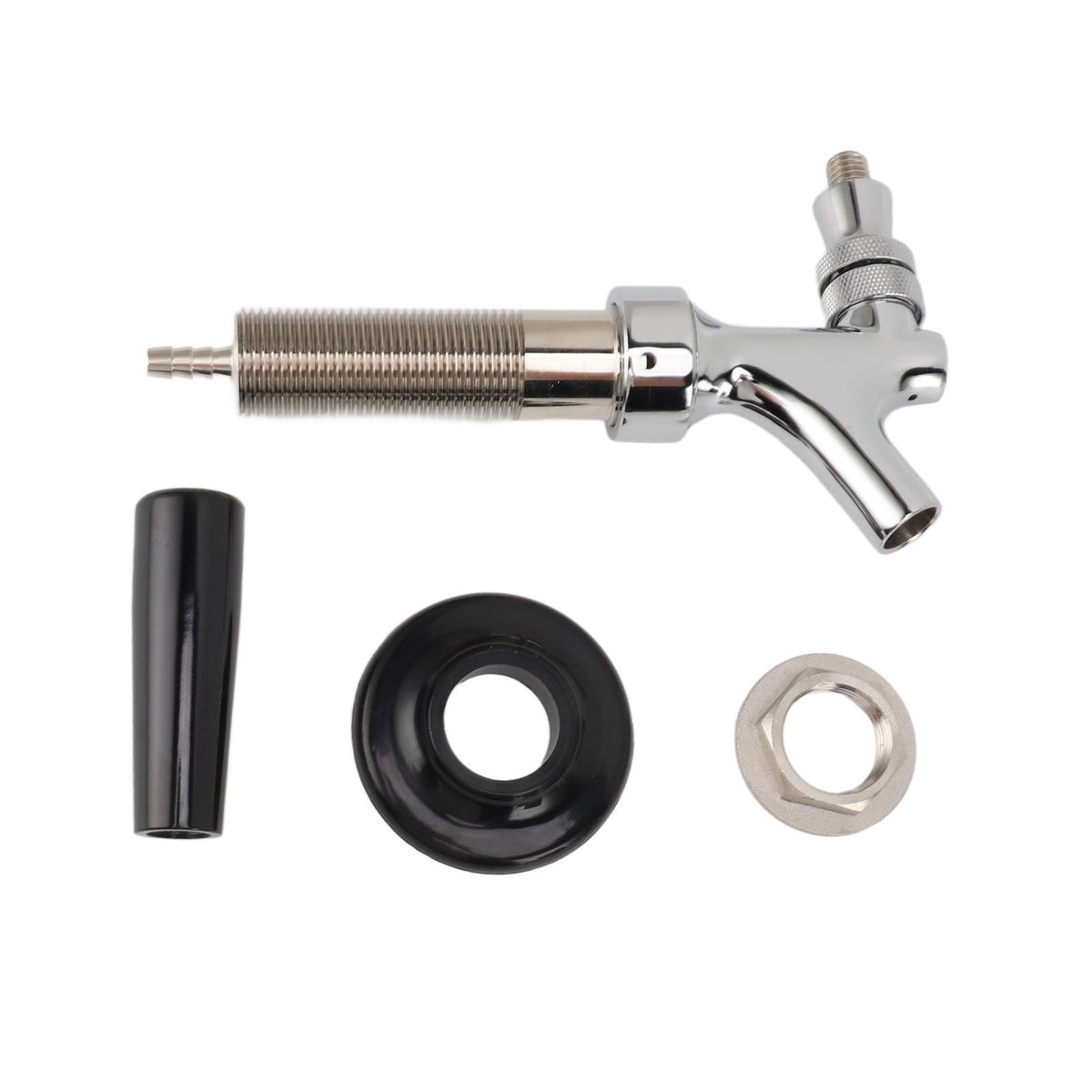 Draft Beer Adjustable Faucet G5/8 Tap Brass Flow Controller Easy To Install Adjustable Beer Tap Faucet for Homebrewing 4 in