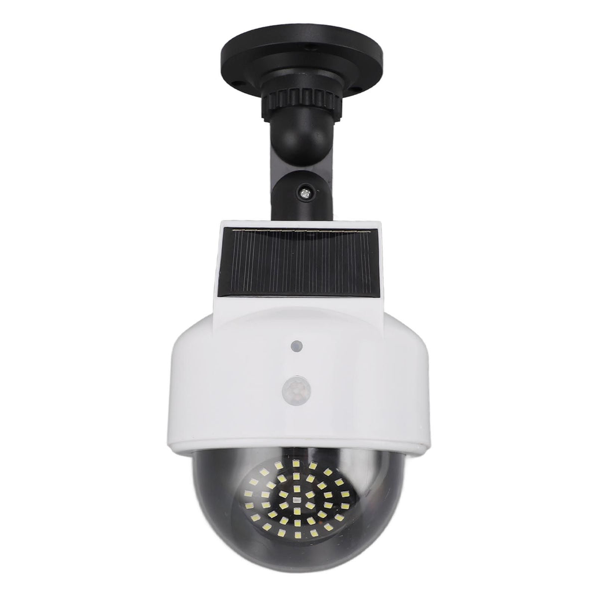 Solar Dummy Fake Camera Security Outdoor Solar Powered Simulated Surveillance Cameras with Flashing Red LED Light for Indoor Outdoor