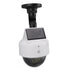 Solar Dummy Fake Camera Security Outdoor Solar Powered Simulated Surveillance Cameras with Flashing Red LED Light for Indoor Outdoor