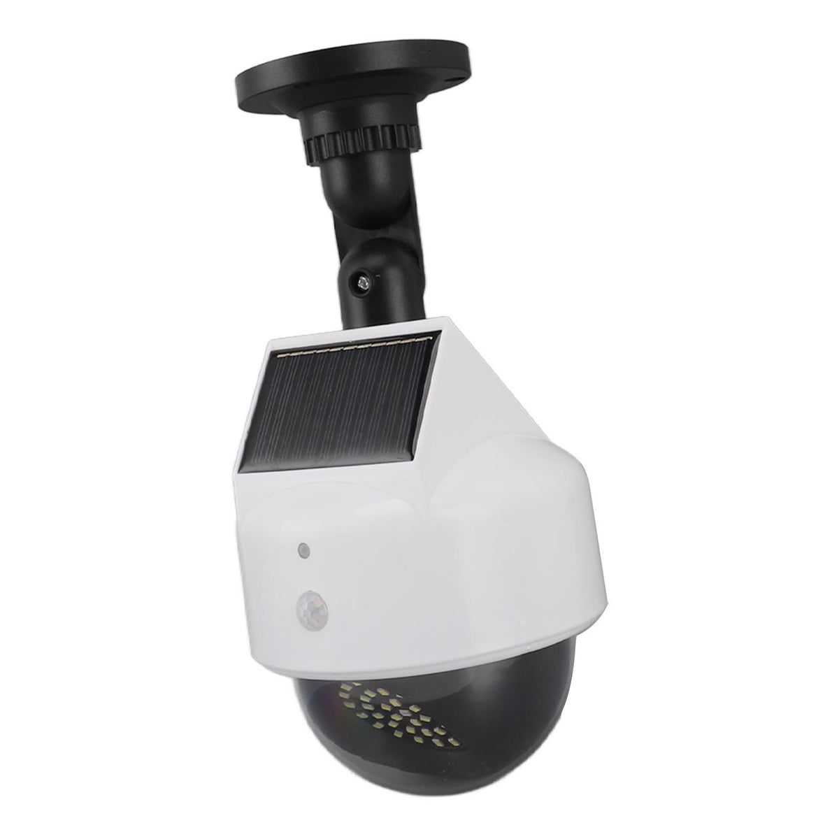 Solar Dummy Fake Camera Security Outdoor Solar Powered Simulated Surveillance Cameras with Flashing Red LED Light for Indoor Outdoor