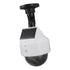 Solar Dummy Fake Camera Security Outdoor Solar Powered Simulated Surveillance Cameras with Flashing Red LED Light for Indoor Outdoor