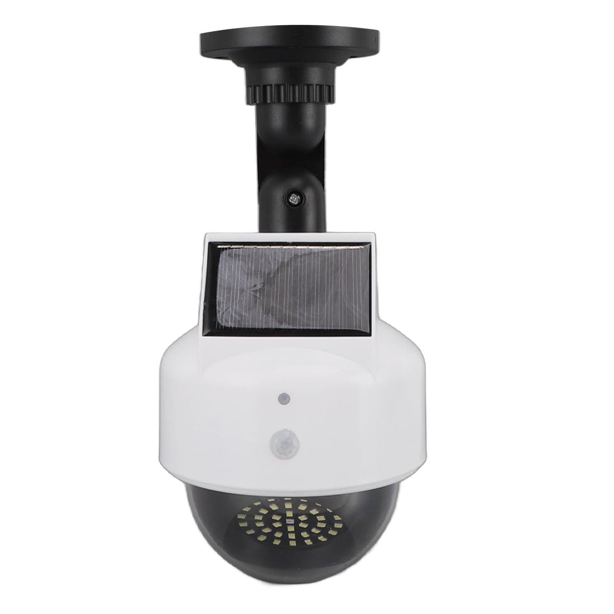 Solar Dummy Fake Camera Security Outdoor Solar Powered Simulated Surveillance Cameras with Flashing Red LED Light for Indoor Outdoor