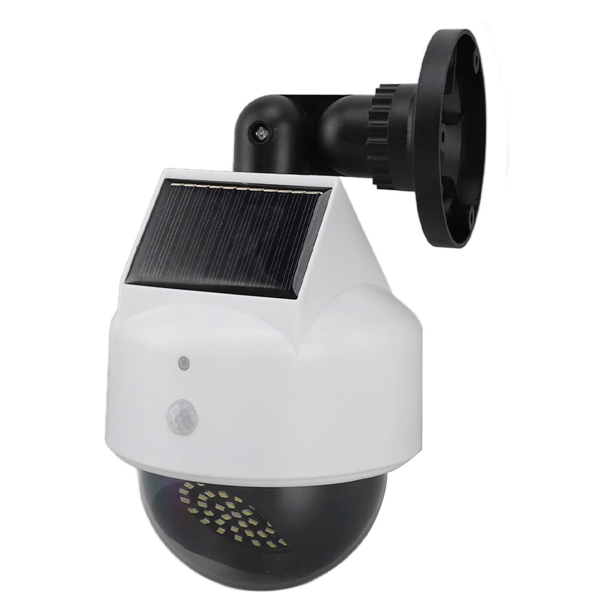 Solar Dummy Fake Camera Security Outdoor Solar Powered Simulated Surveillance Cameras with Flashing Red LED Light for Indoor Outdoor