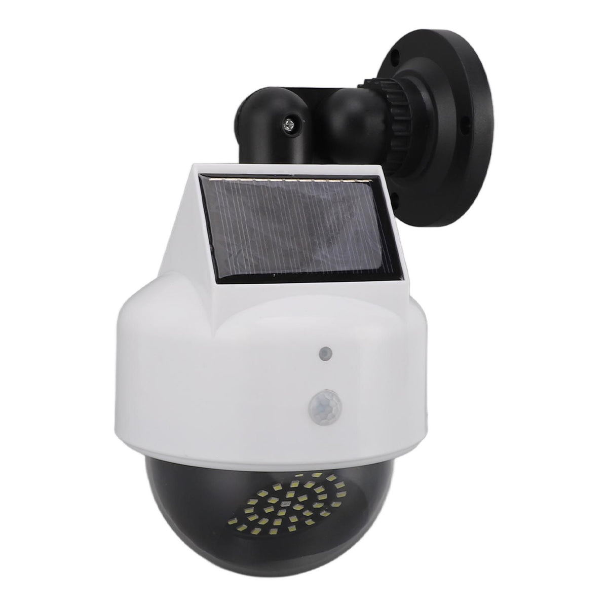Solar Dummy Fake Camera Security Outdoor Solar Powered Simulated Surveillance Cameras with Flashing Red LED Light for Indoor Outdoor