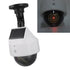 Solar Dummy Fake Camera Security Outdoor Solar Powered Simulated Surveillance Cameras with Flashing Red LED Light for Indoor Outdoor