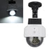 Solar Dummy Fake Camera Security Outdoor Solar Powered Simulated Surveillance Cameras with Flashing Red LED Light for Indoor Outdoor