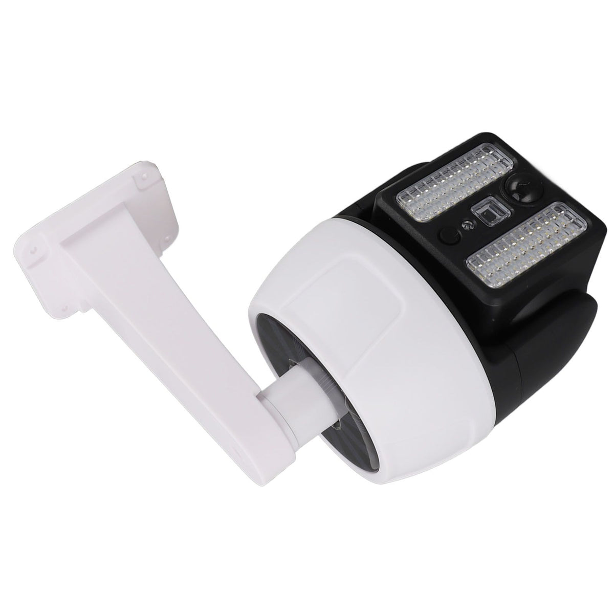 Solar Powered Fake Security Camera with Flashing Red LED Light Simulated Surveillance Camera with Remote Control for Outdoor Night Safety Warning