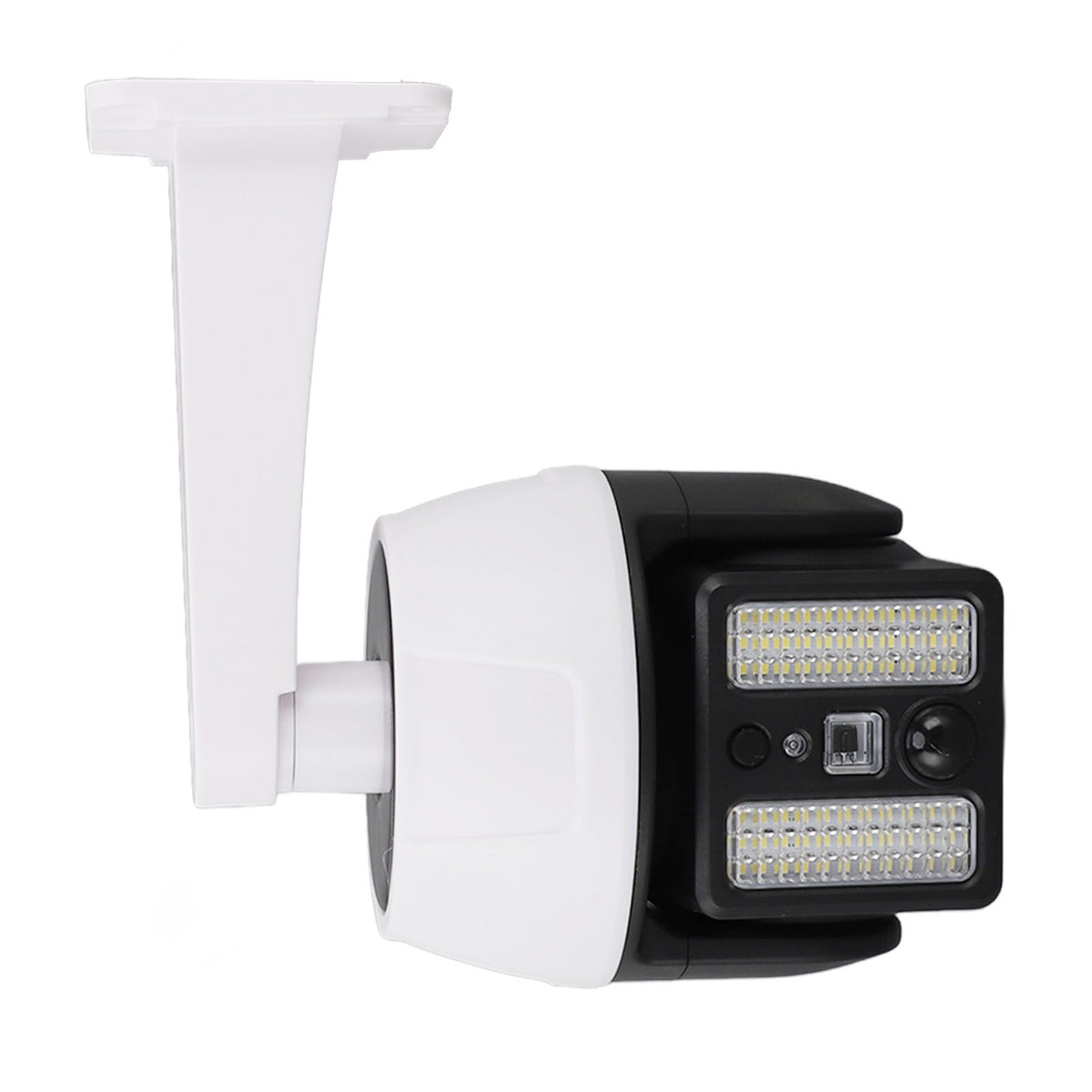 Solar Powered Fake Security Camera with Flashing Red LED Light Simulated Surveillance Camera with Remote Control for Outdoor Night Safety Warning