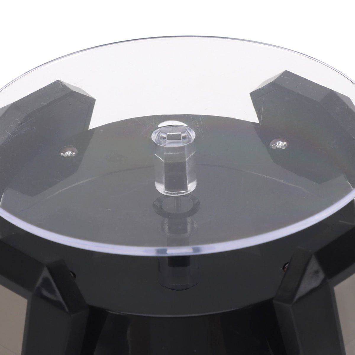 LED Jewelry Display Turntable Solar Powered Rotating Stand Blue Led Light for Watch Necklace Bracelet