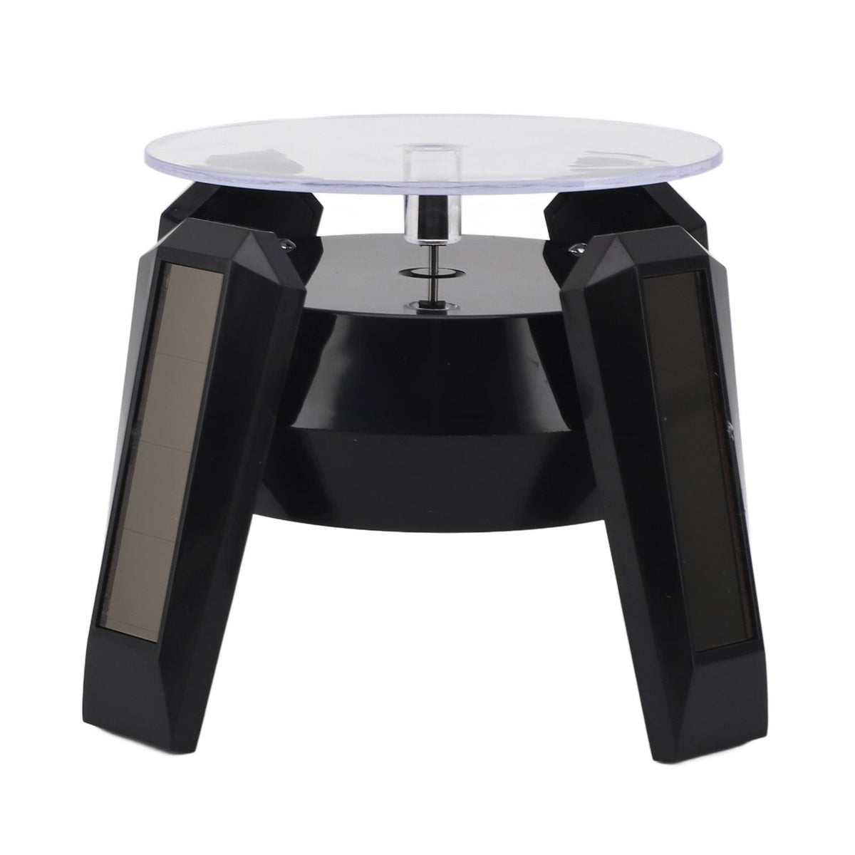 LED Jewelry Display Turntable Solar Powered Rotating Stand Blue Led Light for Watch Necklace Bracelet
