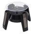 LED Jewelry Display Turntable Solar Powered Rotating Stand Blue Led Light for Watch Necklace Bracelet
