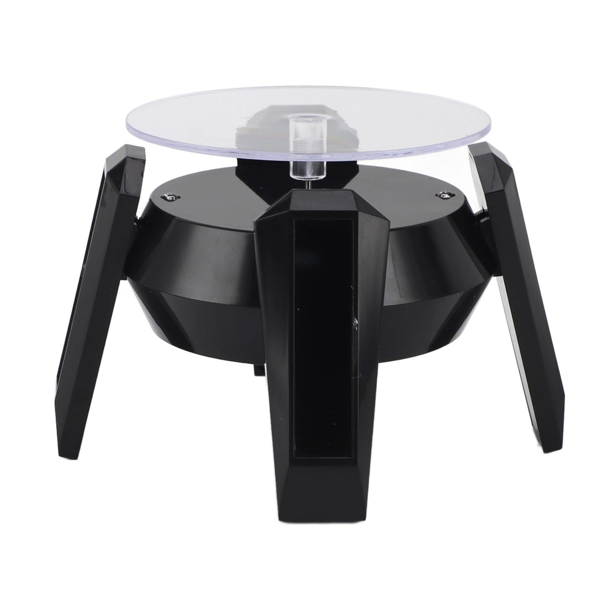LED Jewelry Display Turntable Solar Powered Rotating Stand Blue Led Light for Watch Necklace Bracelet