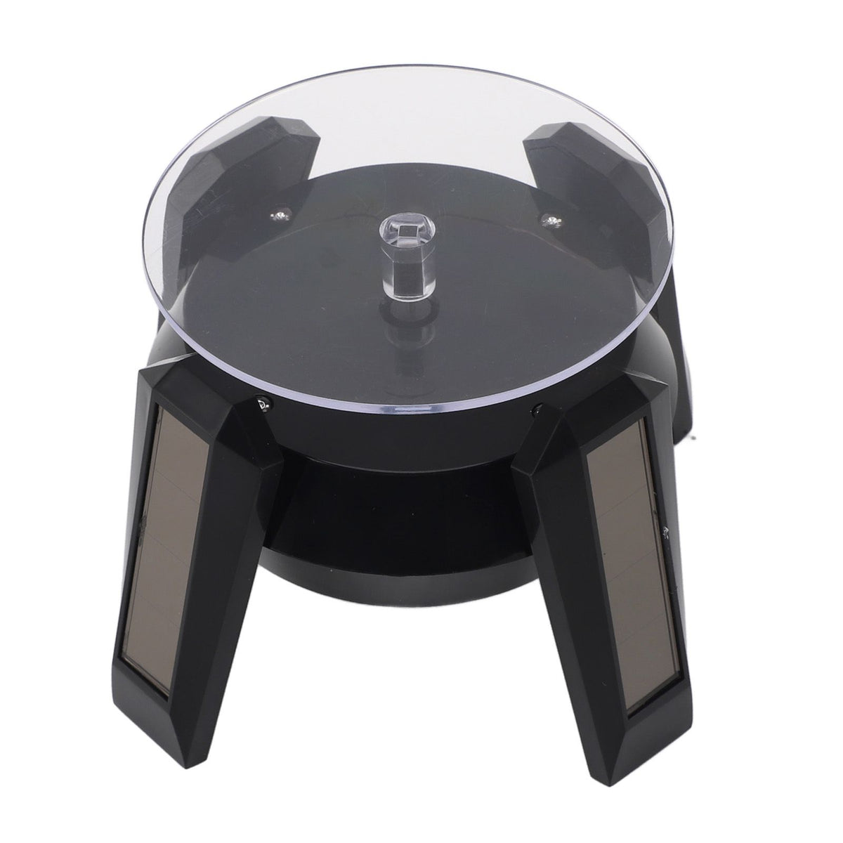 LED Jewelry Display Turntable Solar Powered Rotating Stand Blue Led Light for Watch Necklace Bracelet