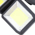 3 Heads Outdoor Solar Wall Light with Remote Control Motion Sensor 3 Lighting Modes Waterproof Wide Angle Rotation Solar Fence Light
