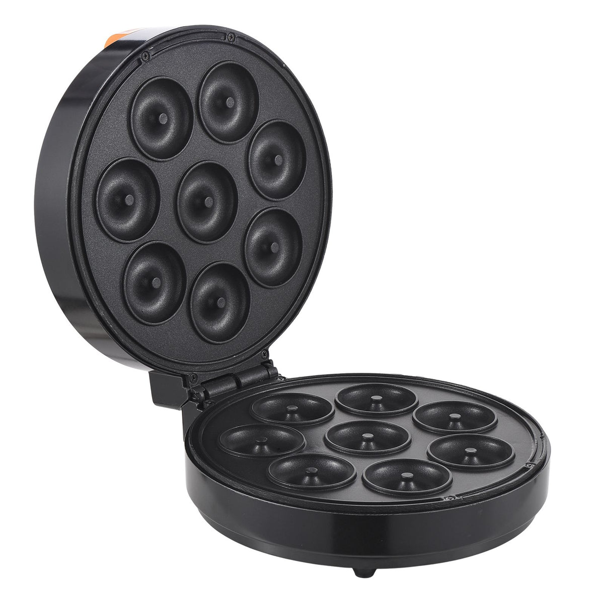 Aoresac Household Mini Donut Maker Electric Donut Machine 1400W Non-Stick Surface Makes 8 Doughnuts Breakfast Machine for Making Breakfast Snack Dessert Baking Tool