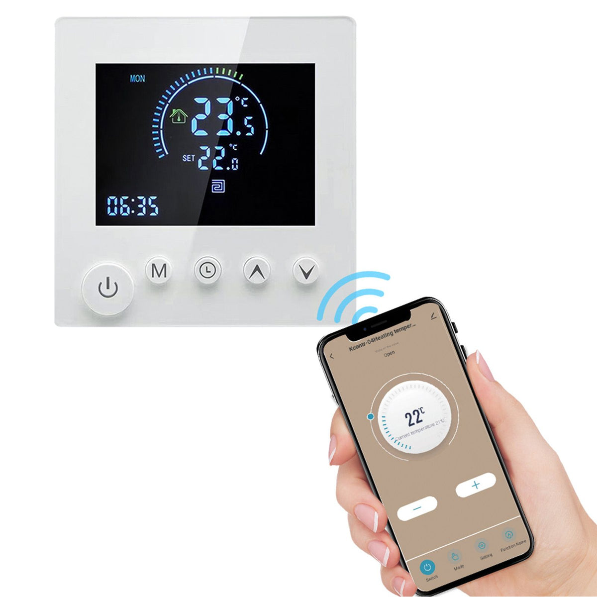Wall Thermostat Programmable LCD Display Touch Button Heating Digital Thermoregulator Temperature Controller for Home Room
