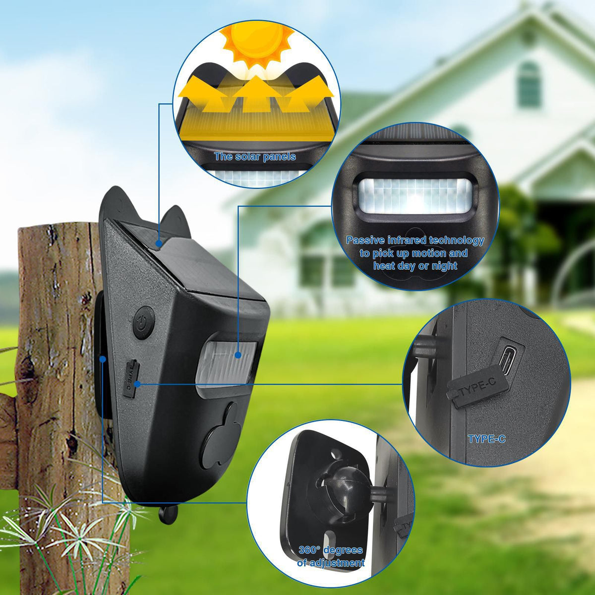 Solar Driveway Alarm 984ft Long Range Wireless Driveway Alarm IP60 Weather Resistant Infrared Motion Sensor Detector DIY Security Alert System Monitor and Protect Outdoor Property 1 Sensor and 2 Receiver