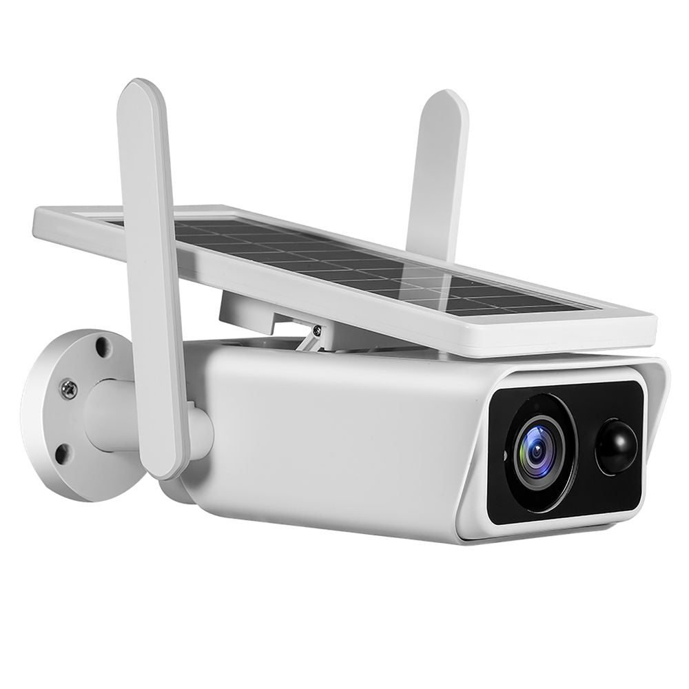 Outdoor Solar Security Camera 4MP Chargeable Battery Wireless WiFi Home Surveillance Camera with PIR Motion Detection, Night Vision, 2-Way Audio, IP66 Waterproof