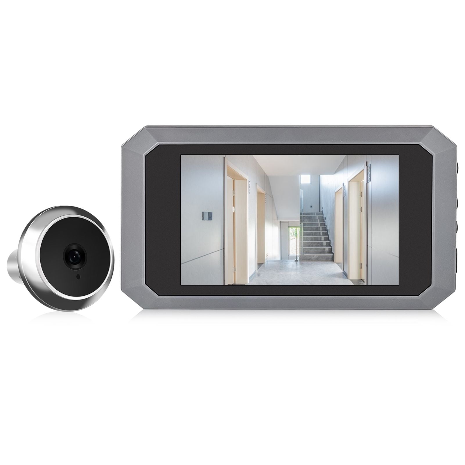 3.97-inch Peephole Camera for Apartment Door 2MP LCD Digital Peephole Viewer 120 Degree Color Infrared Camera 1080P Door Monitor Built-in 1400mAh Battery Type-C Rechargeable