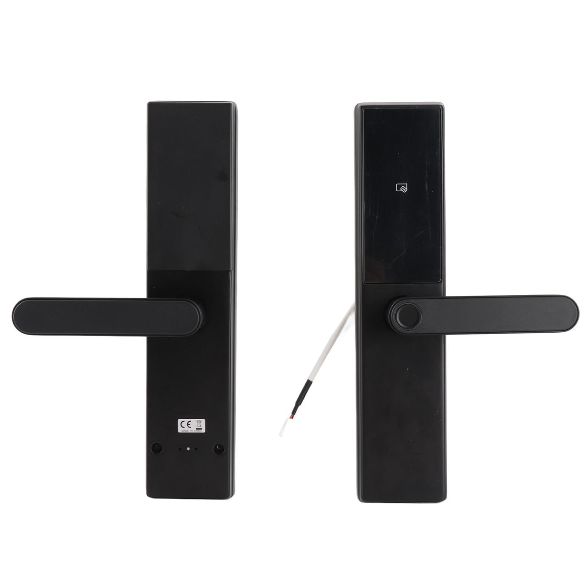 Smart Door Lock Keyless Entry Door Lock Handle with Cards and Keys Biometric Door Lock App Remote Control Virtual Password Smart Lock for 40-120mm Office Home Bedroom Door