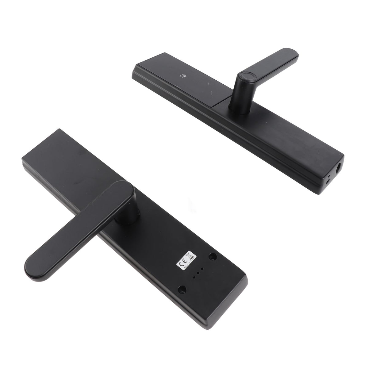 Smart Door Lock Keyless Entry Door Lock Handle with Cards and Keys Biometric Door Lock App Remote Control Virtual Password Smart Lock for 40-120mm Office Home Bedroom Door