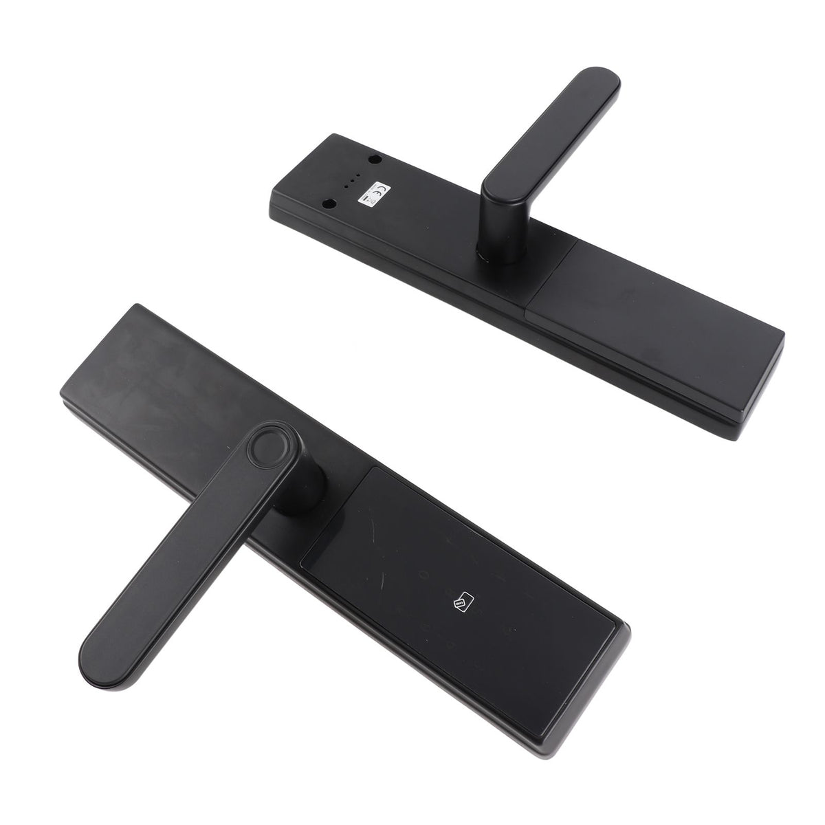 Smart Door Lock Keyless Entry Door Lock Handle with Cards and Keys Biometric Door Lock App Remote Control Virtual Password Smart Lock for 40-120mm Office Home Bedroom Door
