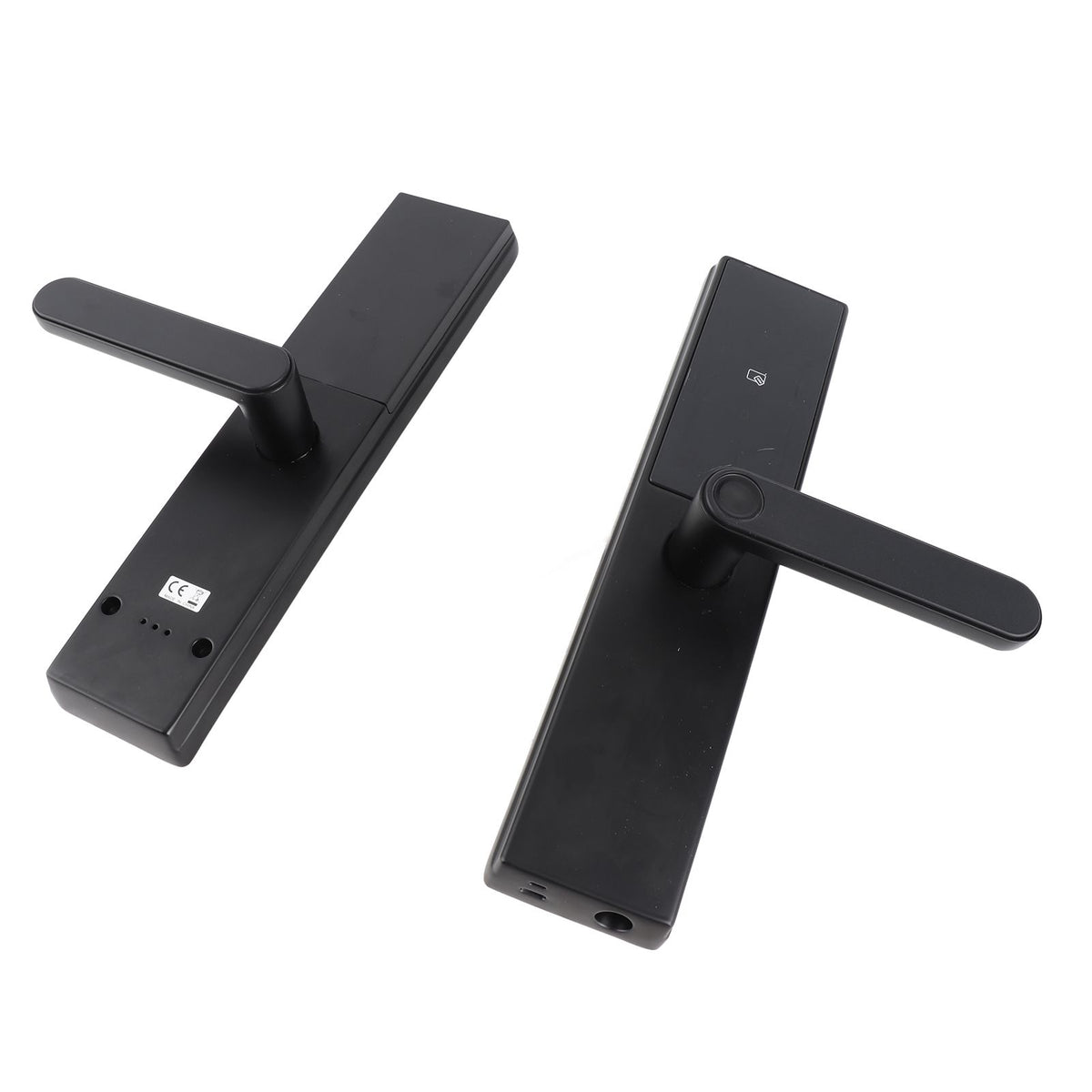 Smart Door Lock Keyless Entry Door Lock Handle with Cards and Keys Biometric Door Lock App Remote Control Virtual Password Smart Lock for 40-120mm Office Home Bedroom Door