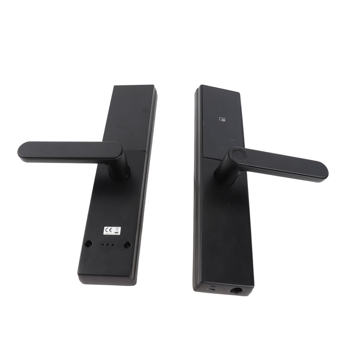 Smart Door Lock Keyless Entry Door Lock Handle with Cards and Keys Biometric Door Lock App Remote Control Virtual Password Smart Lock for 40-120mm Office Home Bedroom Door