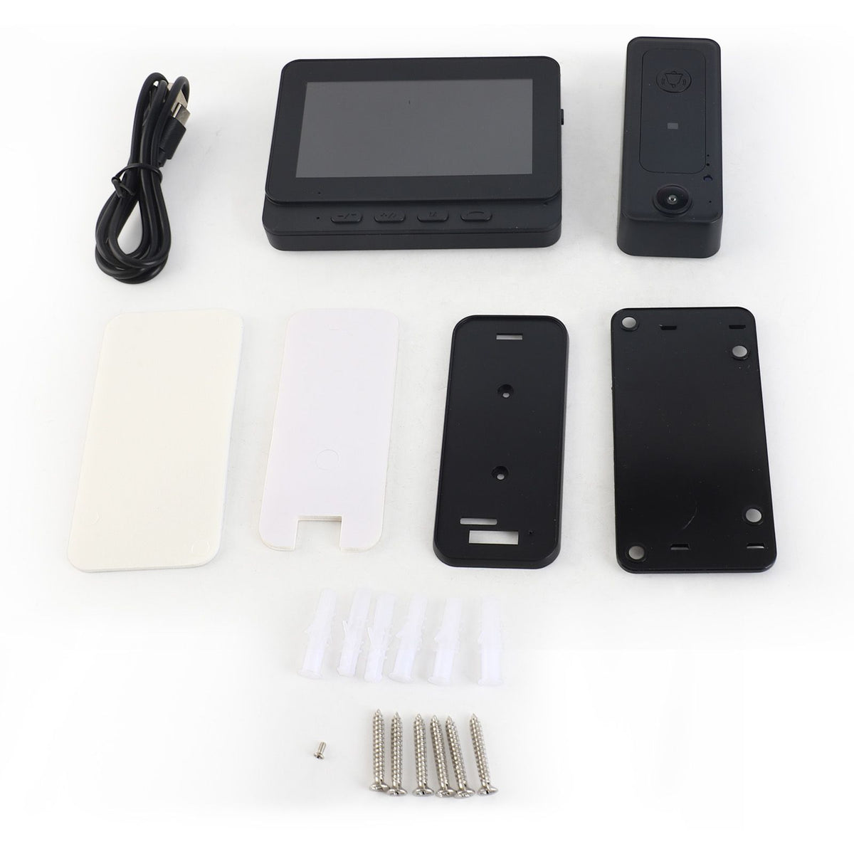 1080P 4.3in Video Doorbell Camera with Display 170° Wide Angle Night Vision 2 Way Talk for Home Security