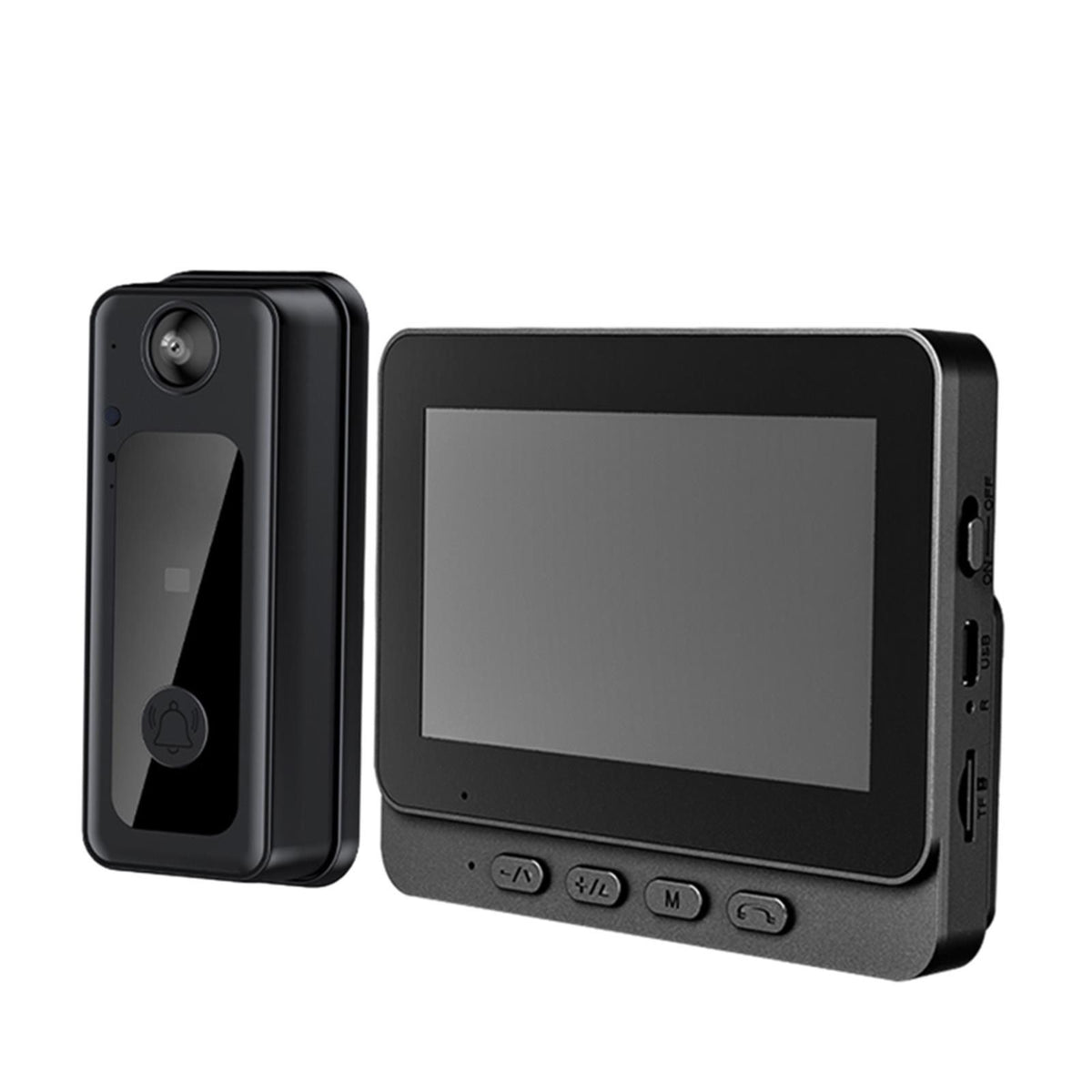 1080P 4.3in Video Doorbell Camera with Display 170° Wide Angle Night Vision 2 Way Talk for Home Security