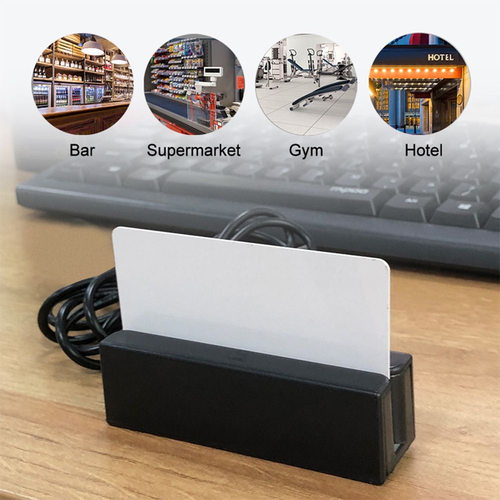 3 Tracks Magnetic Stripe Card Reader Card Swiping Machine Card Reader Magnetic Stripe USB Card Reader Mini Smart Card Reader for Bank/Inquiry/POS Systems