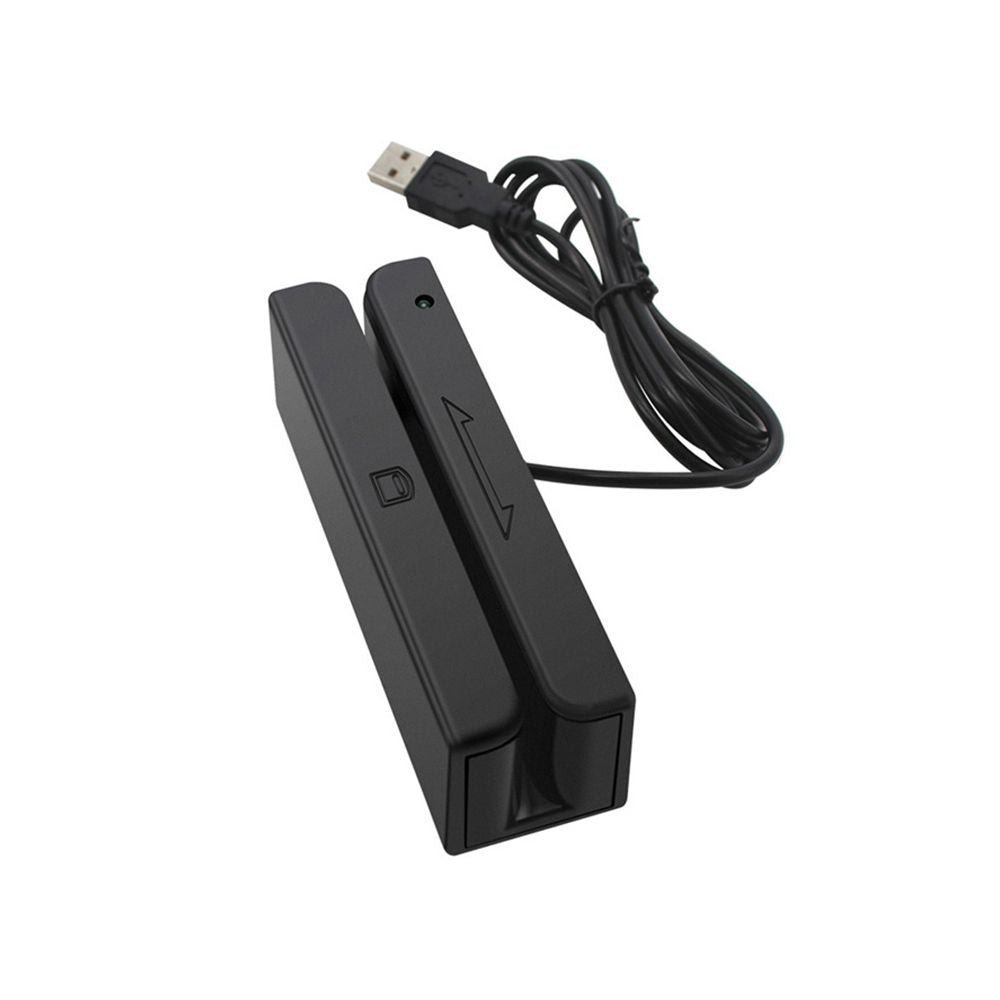 3 Tracks Magnetic Stripe Card Reader Card Swiping Machine Card Reader Magnetic Stripe USB Card Reader Mini Smart Card Reader for Bank/Inquiry/POS Systems
