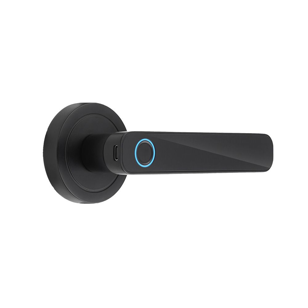 Smart Fingerprint Door Lock Keyless Entry Biometric Door Lock with Handle Set Support Key Unlock Intelligent Tuya App Control BT Connecting for Home Apartment Hotel Office