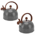 Whistling Kettle 2.5L Capacity Stainless Steel Stovetop Teapot for Water Boiling Grey