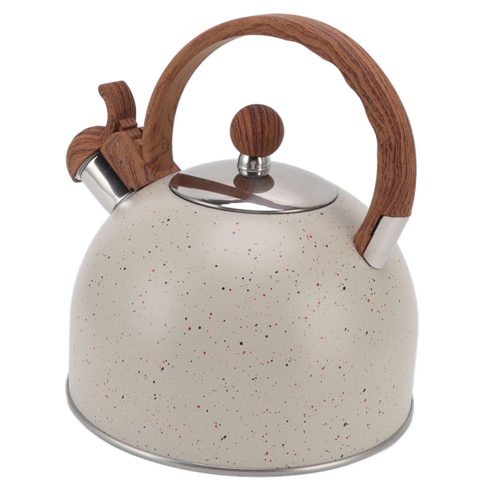 Whistling Kettle 2.5L Capacity Stainless Steel Stovetop Teapot for Water Boiling Beige