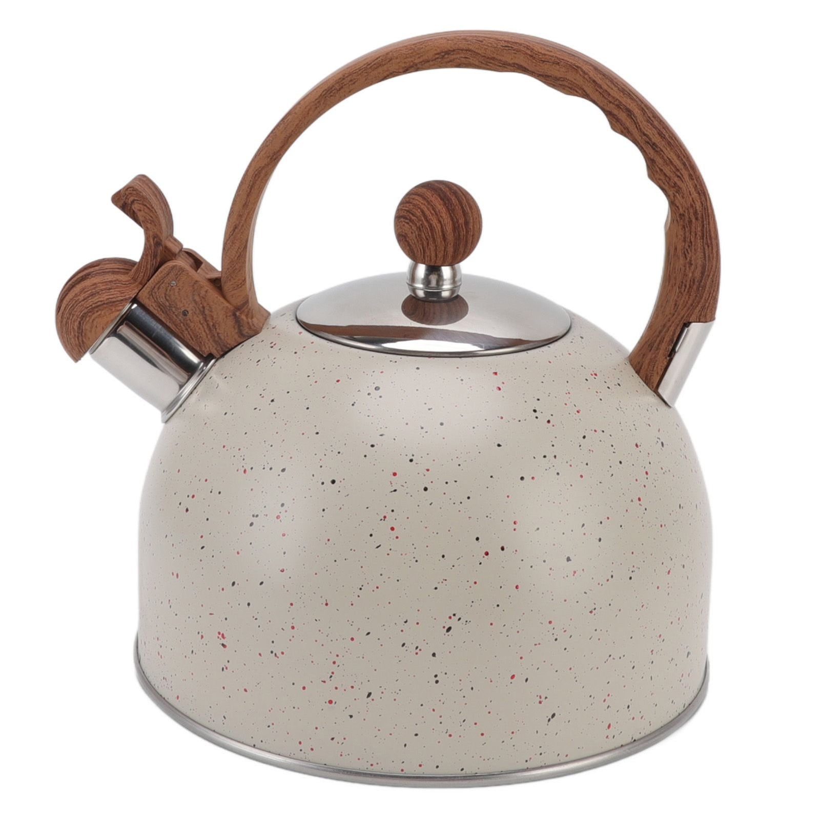 Whistling Kettle 2.5L Capacity Stainless Steel Stovetop Teapot for Water Boiling Beige