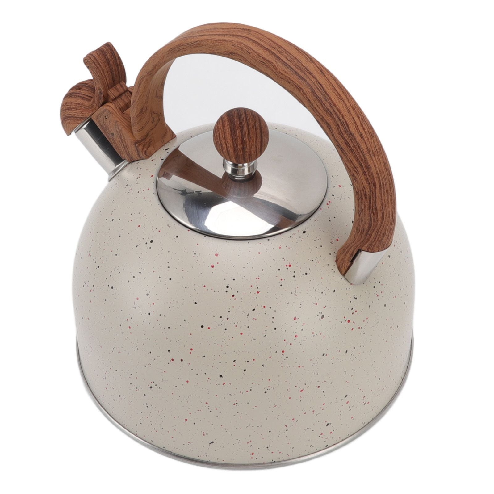 Whistling Kettle 2.5L Capacity Stainless Steel Stovetop Teapot for Water Boiling Beige