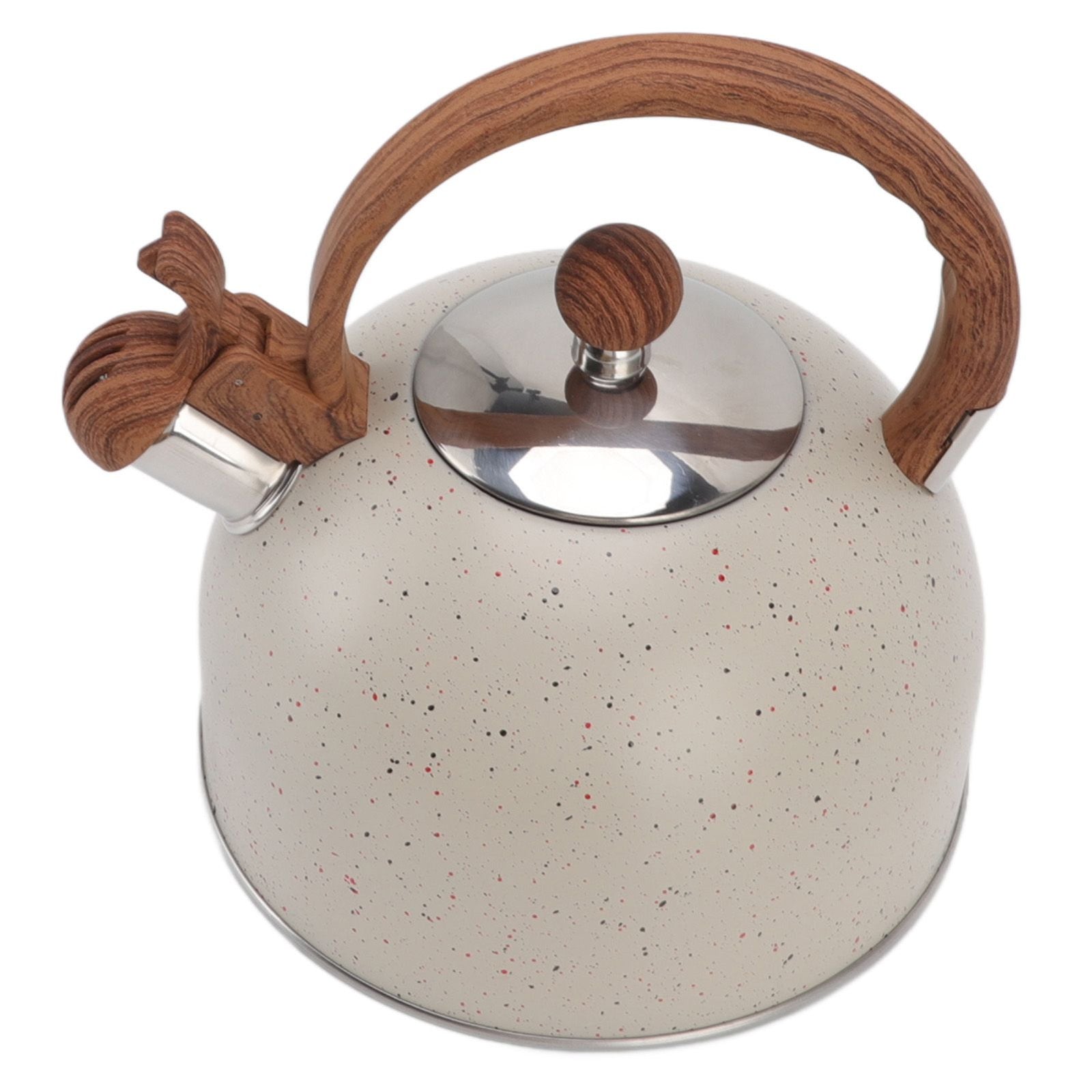 Whistling Kettle 2.5L Capacity Stainless Steel Stovetop Teapot for Water Boiling Beige
