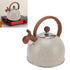 Whistling Kettle 2.5L Capacity Stainless Steel Stovetop Teapot for Water Boiling Beige