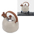Whistling Kettle 2.5L Capacity Stainless Steel Stovetop Teapot for Water Boiling Beige