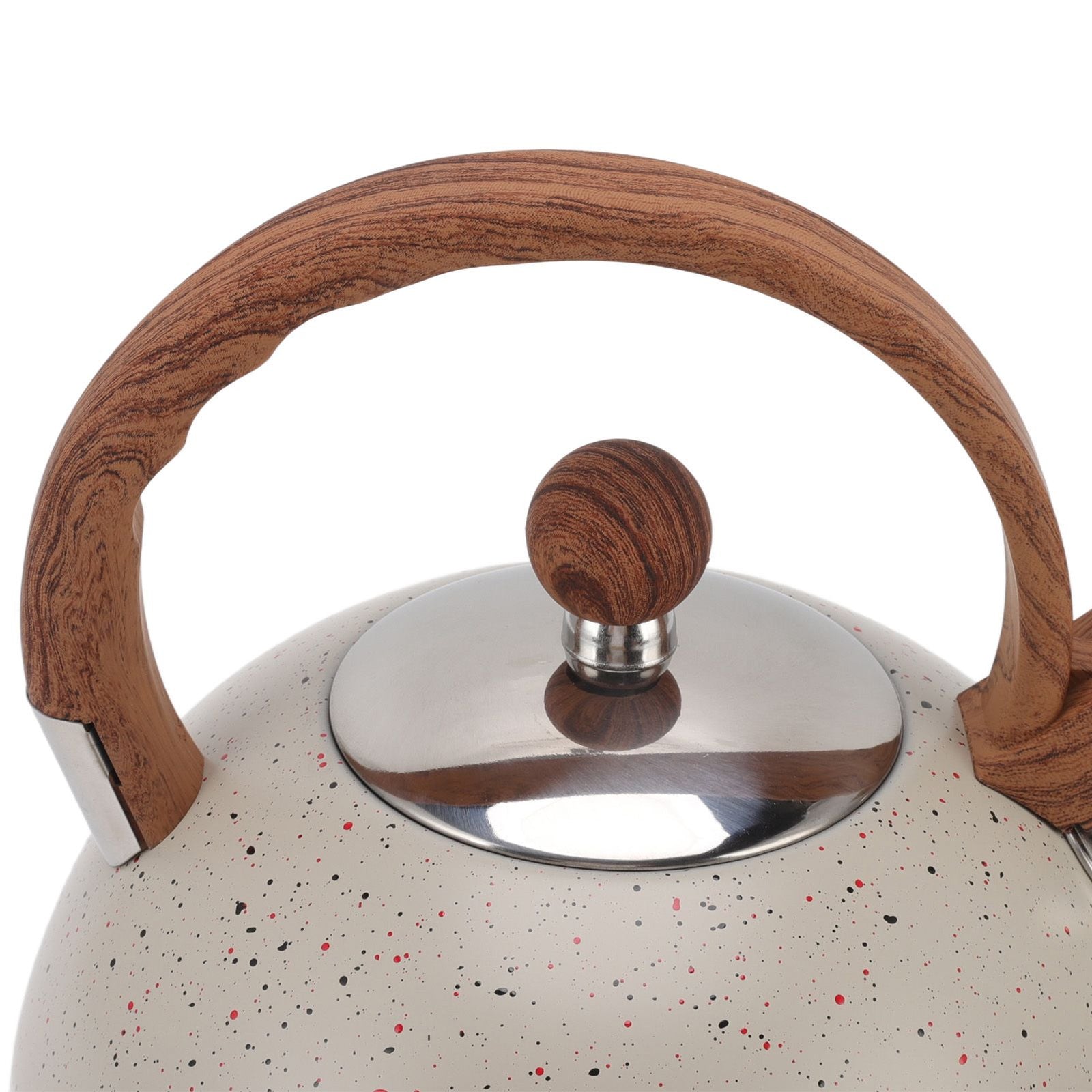 Whistling Kettle 2.5L Capacity Stainless Steel Stovetop Teapot for Water Boiling Beige