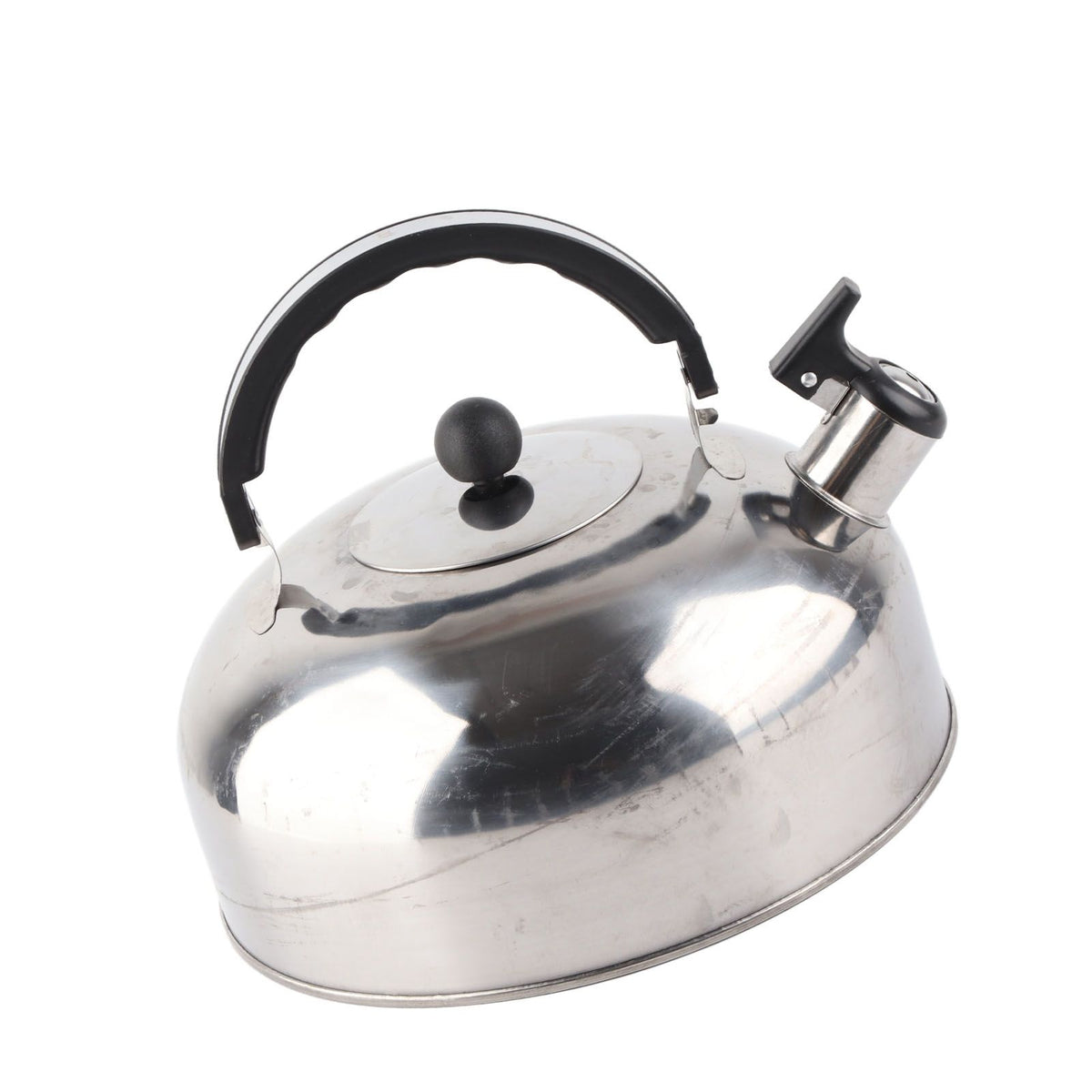 3L Stainless Steel Whistling Tea Kettle Fast Heating One Touch Buttons Whistling Kettle with Insulated Handle for Home