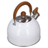 Whistling Kettle 2.5L Capacity White 304 Stainless Steel Fast Heating Ergonomic Handle Home Whistling Kettle