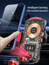 A6 Magnetic Wireless Car Charger Mount, 66W Fast Charging, 360° Ball, Orange