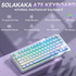 Solakaka A75 3-Mode RGB Mechanical Keyboard, Blue‑Purple