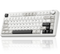 Solakaka A75 3-Mode RGB Mechanical Keyboard,White-Gray